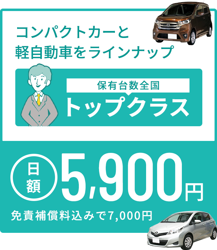 タスクの身障者ドライバー専用レンタカーは手動運転装置付のコンパクトカー、軽自動車をラインナップ。保有台数地域NO1